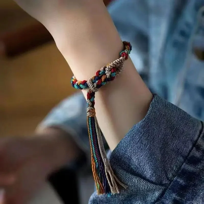 Bracelet Tibetain Femme Tressé vue 3