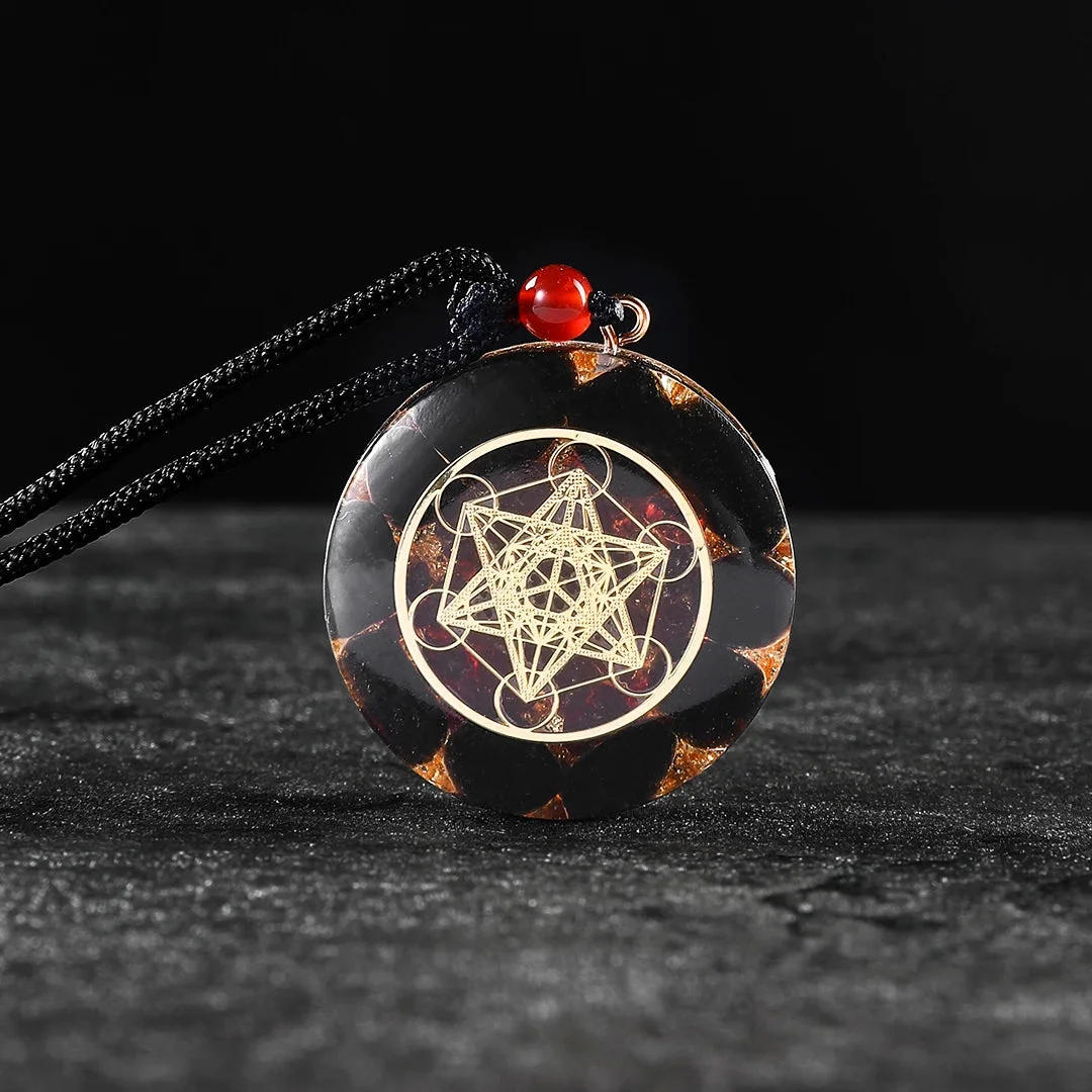 Pendentif en obsidienne Métatron