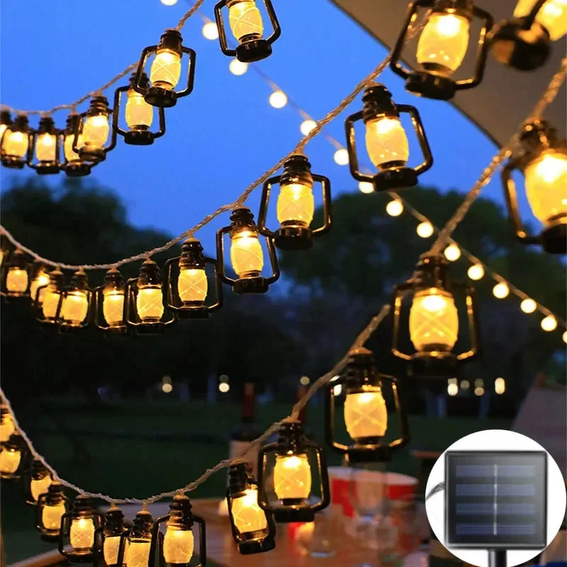Guirlande Lanterne LED Solaire en Extérieur