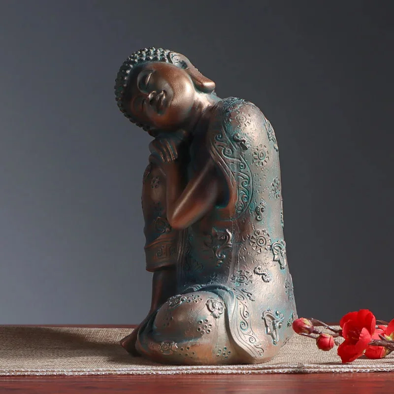 Statue Bouddha endormi en résine – Image 6