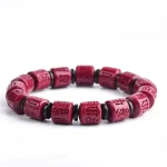 Bracelet Tibetain en Perles de Cinabre