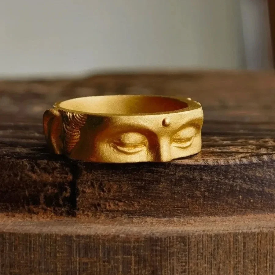 Bague avec motif des Yeux de Bouddha