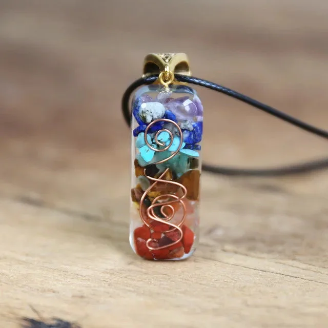 Pendentif Orgonite 7 Chakras