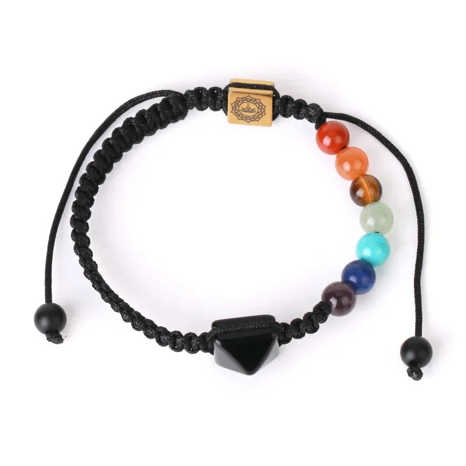Bracelet 7 Chakras en Corde