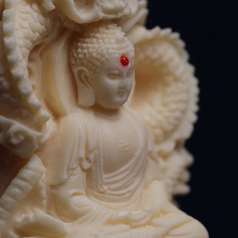 Pendentif Bouddha Dragon Blanc - Bijou Spirituel
