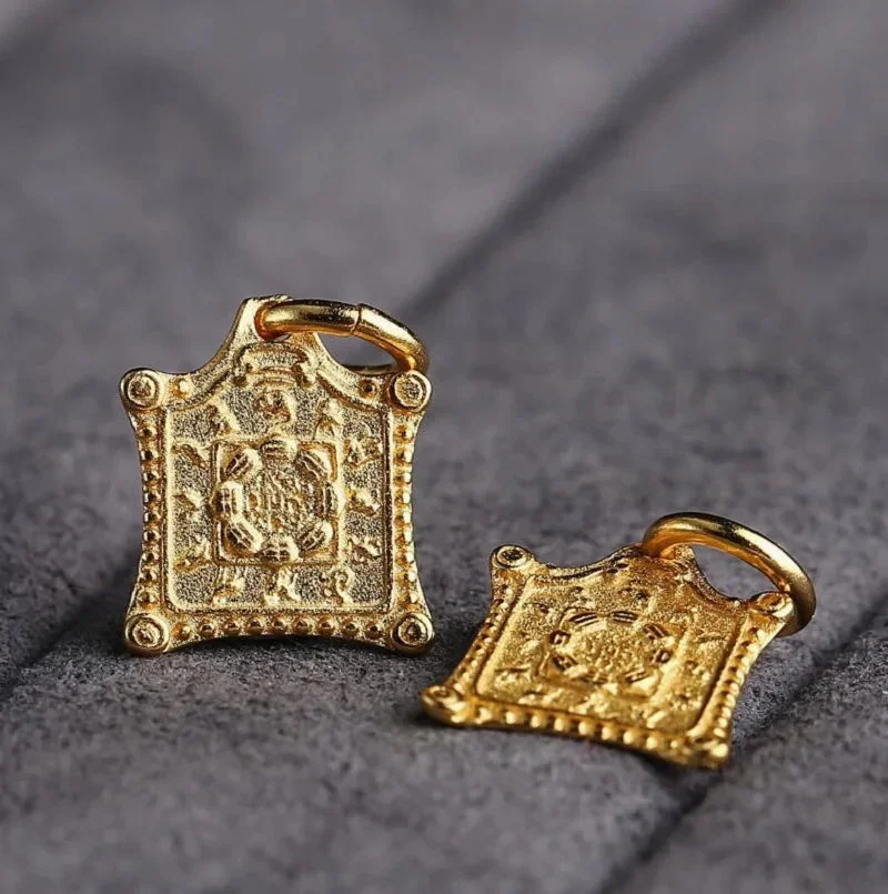 Amulette Tibétain Breloque en Argent