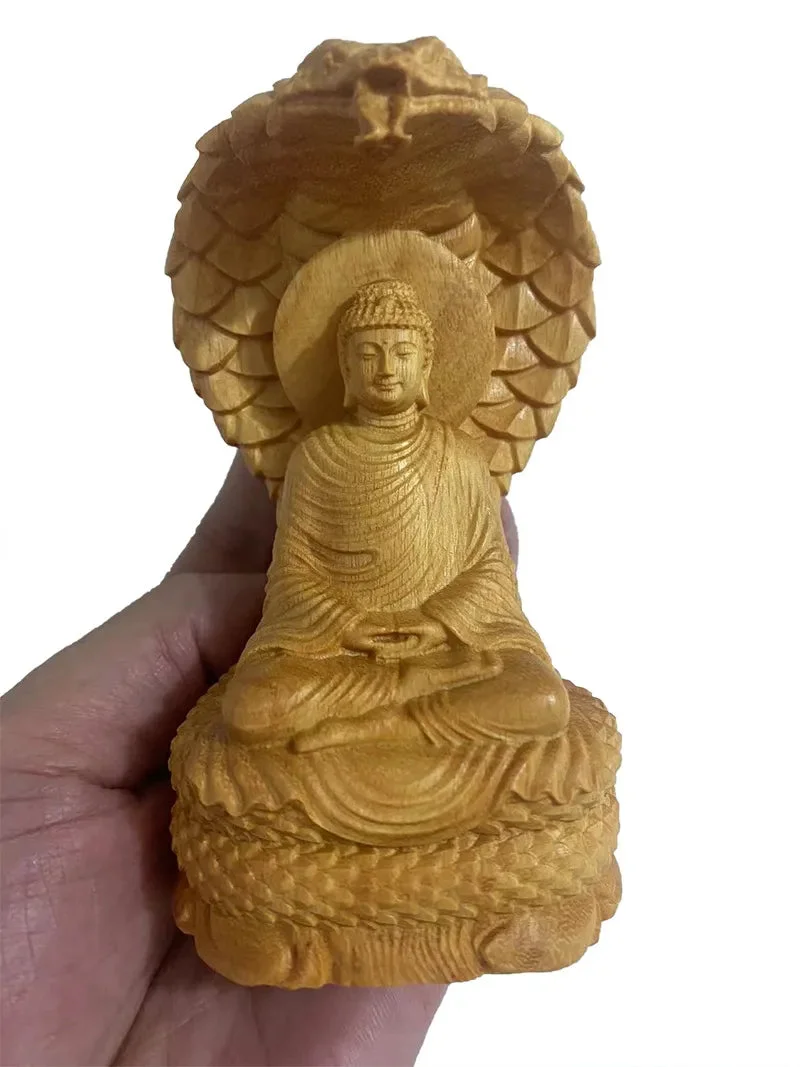 Détails de la sculpture de la Statue Bouddha et Naga