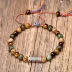 Bracelet Tibétain Pierres Naturelles Om