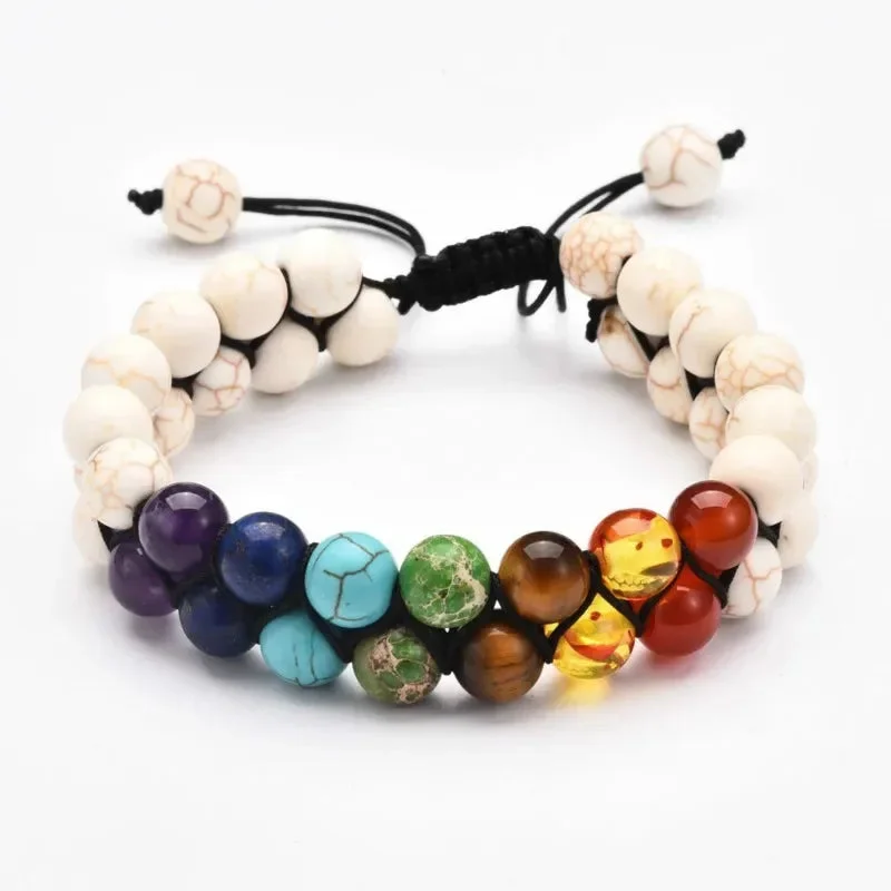 Bracelet 7 Chakra Double