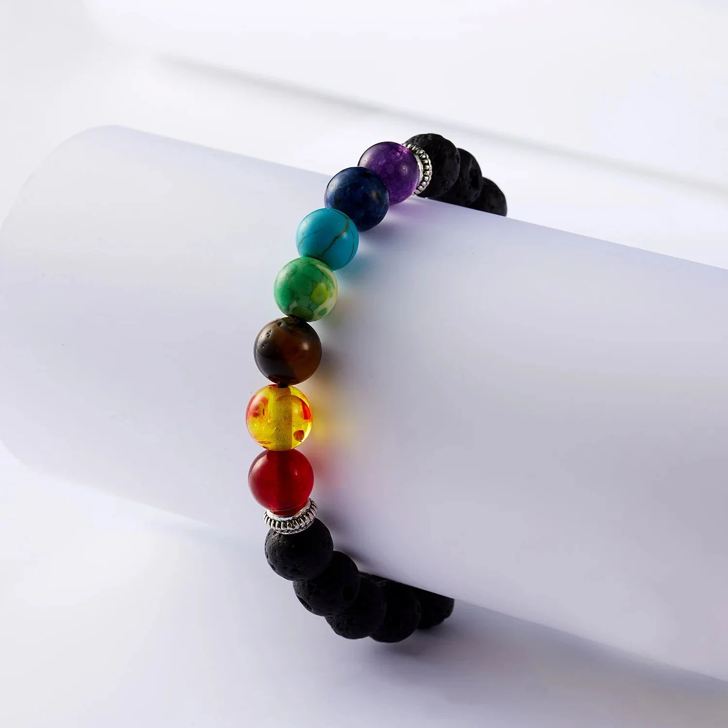 Bracelet 7 Chakras Pierre de Lave