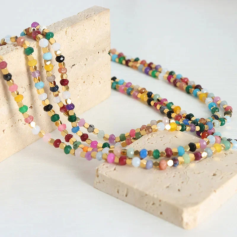 Détails du Collier Pierres Fines Multicolores