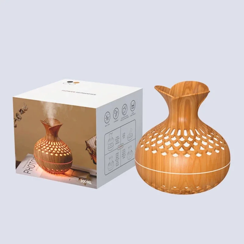 Diffuseur Huile essentielle Bois dans un cadre zen