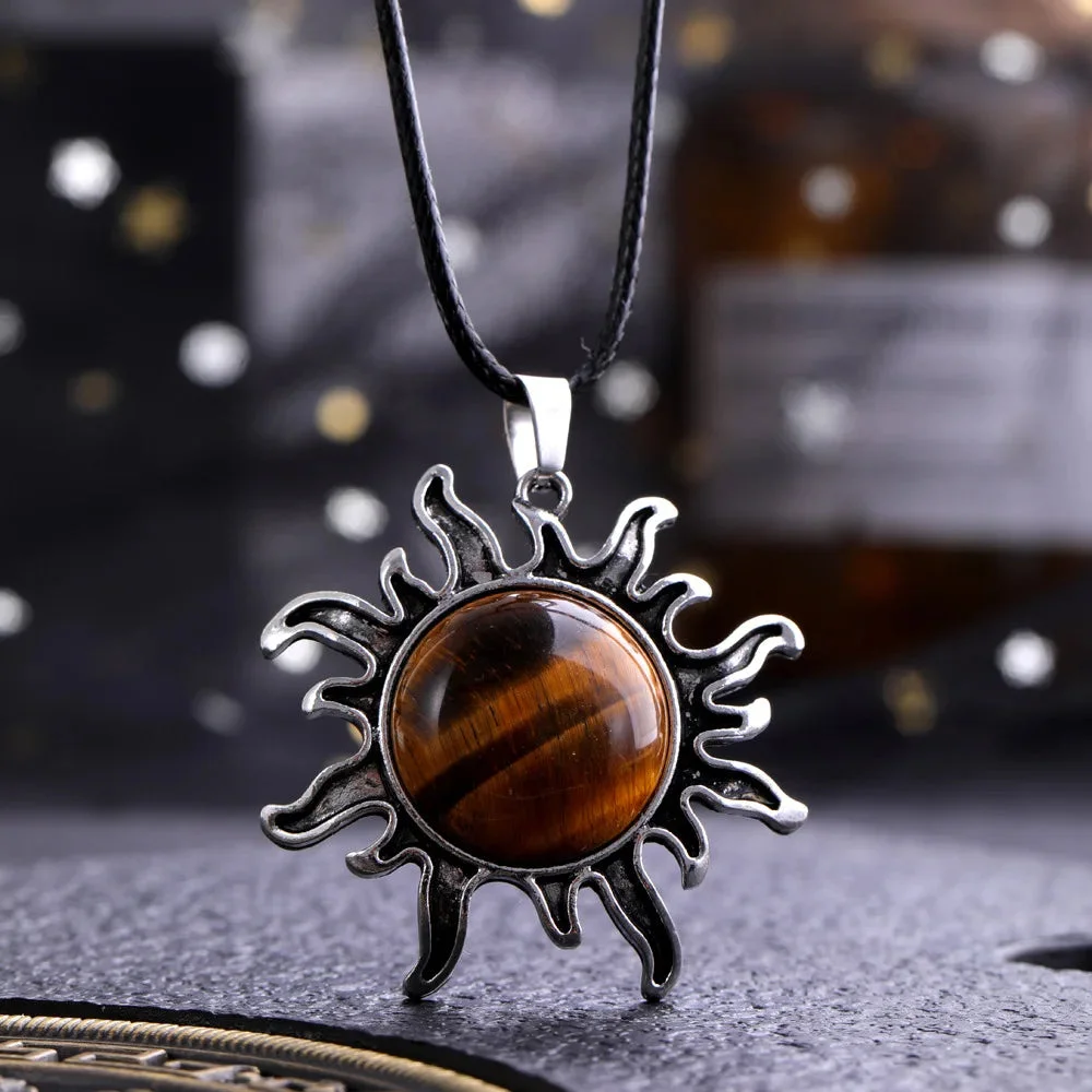 Collier Soleil en Quartz porté