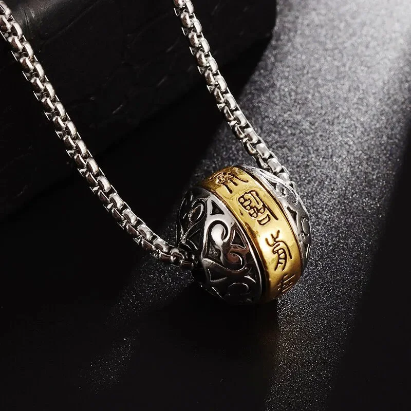 Pendentif Bouddhiste Om Rotatif