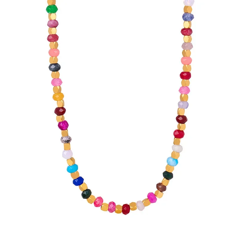 Collier Pierres Fines Multicolores