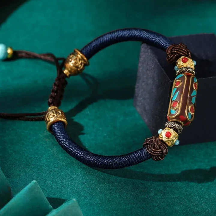 Détails du Bracelet de la Chance Tibétain Retro