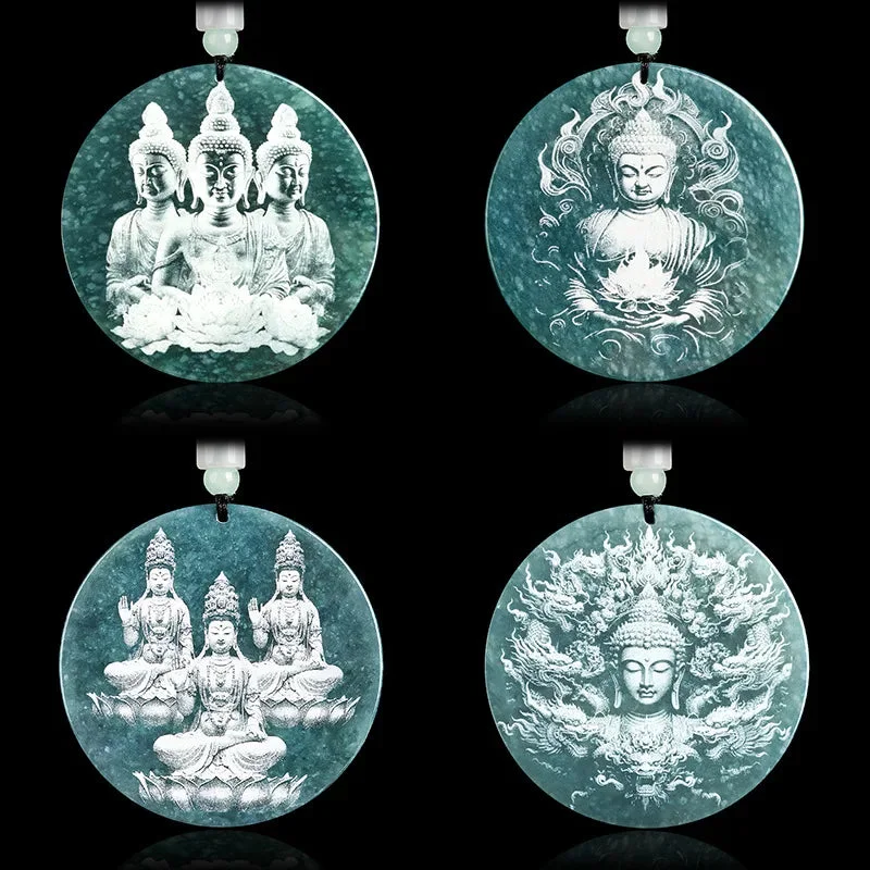 Détails de l'Amulette Bouddha Bleu Birmanie