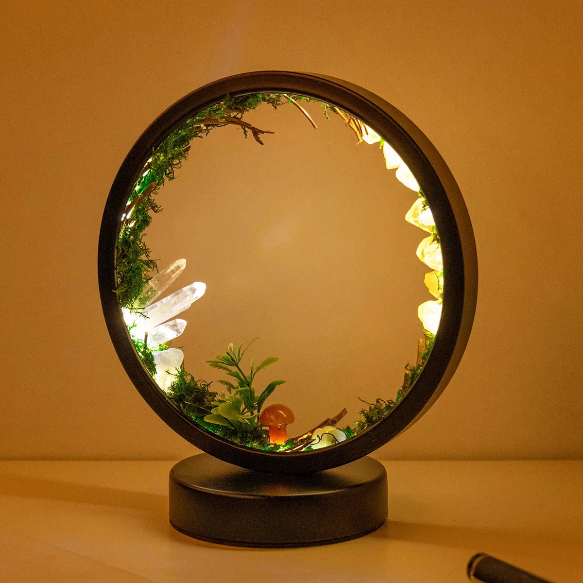 Élégance Naturelle de la Lampe de Chevet Forêt de Quartz