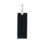 Collier en Obsidienne Noire Rectangulaire