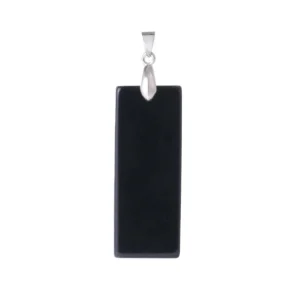 Collier en Obsidienne Noire Rectangulaire