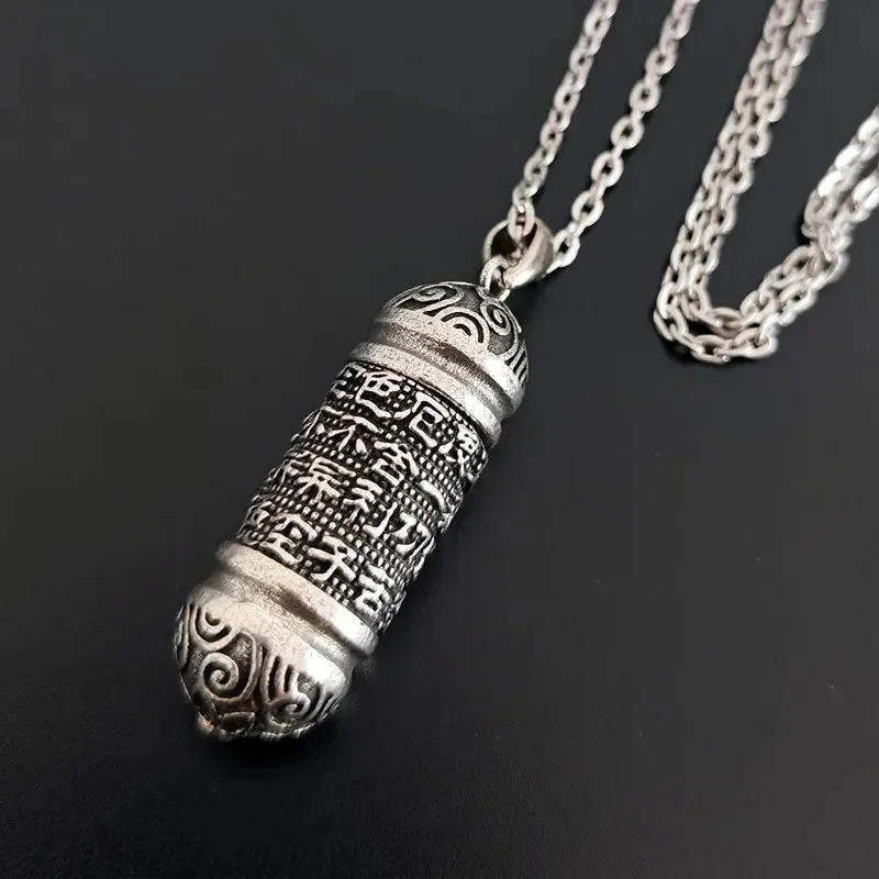 Pendentif Bouddhiste Om Cylindrique