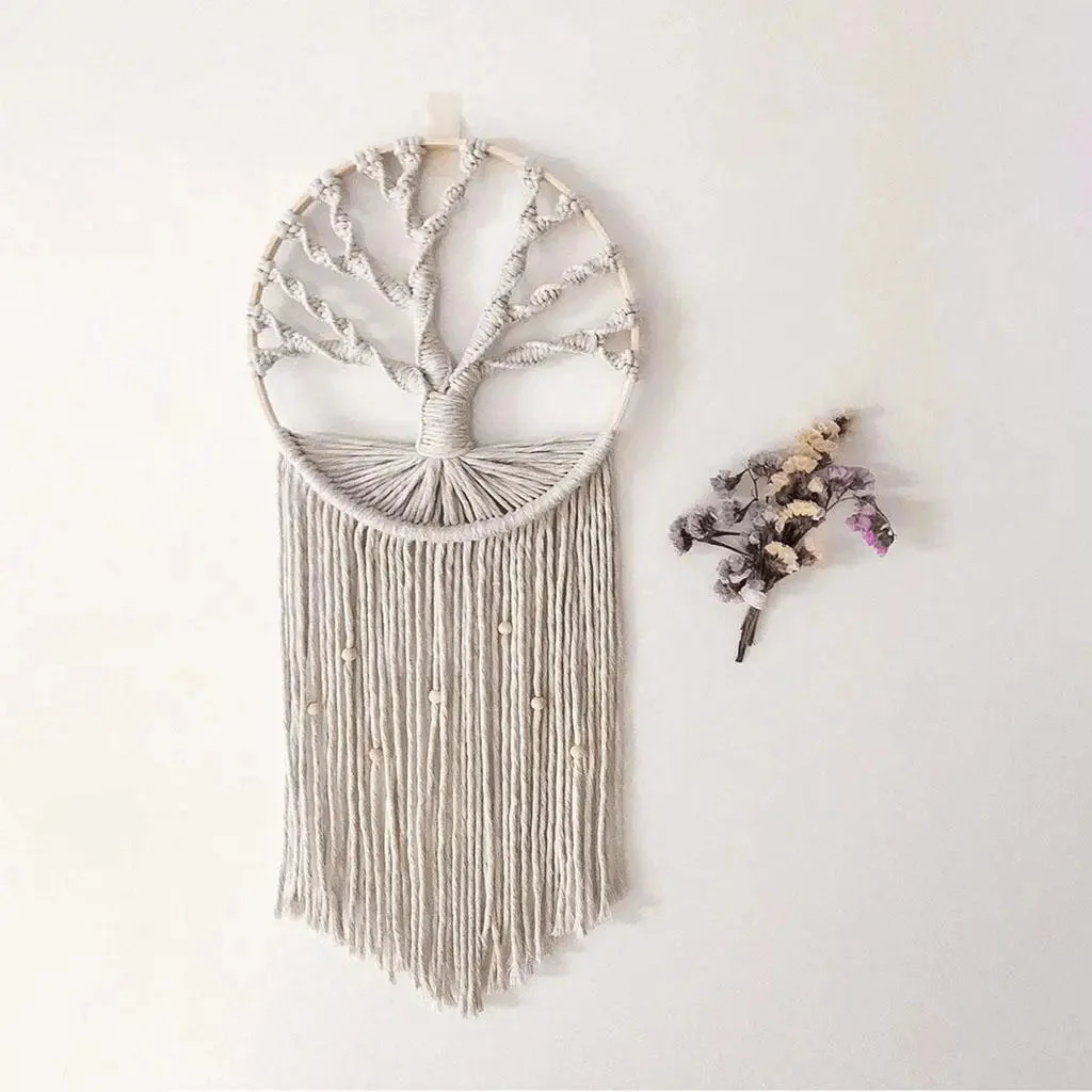 Attrape Reve Arbre de Vie en Macrame
