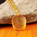 Pendentif Bouddha Jaune