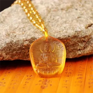Pendentif Bouddha Jaune