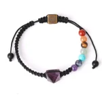 Bracelet 7 Chakras Femme Motif Méditation