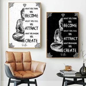 Poster Bouddha Zen Citation""