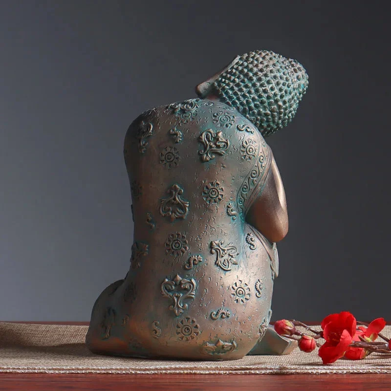 Statue Bouddha endormi en résine – Image 4