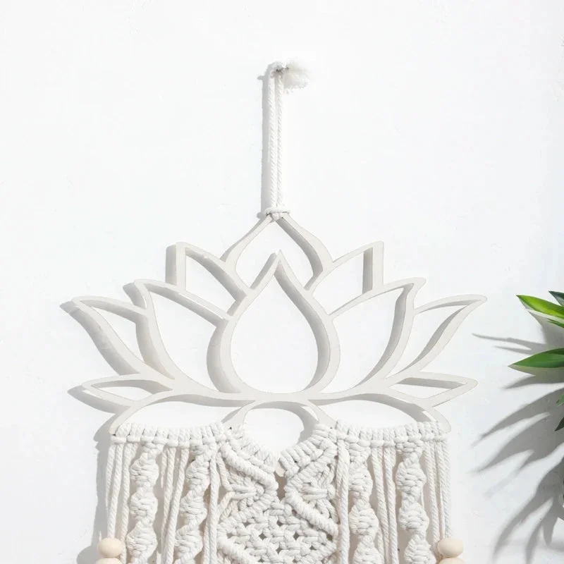 Attrape Reve Fleur de Lotus Macramé en décoration intérieure
