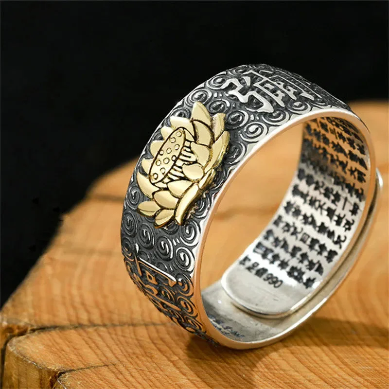 Bague Ouverte Bouddhiste - Vue de côté