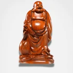 Statue Bouddha Rieur Maitreya" Bois massif"