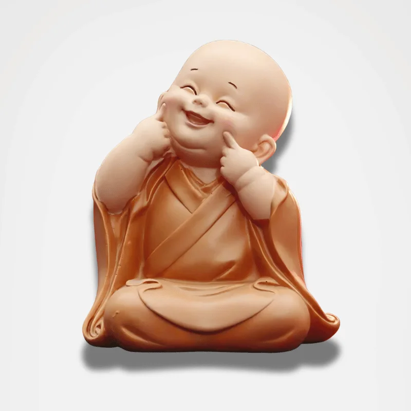 Petite Statue de Bouddha en Bois de Cyprès