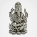 Statue Ganesh assis sur un Lotus