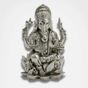 Statue Ganesh assis sur un Lotus