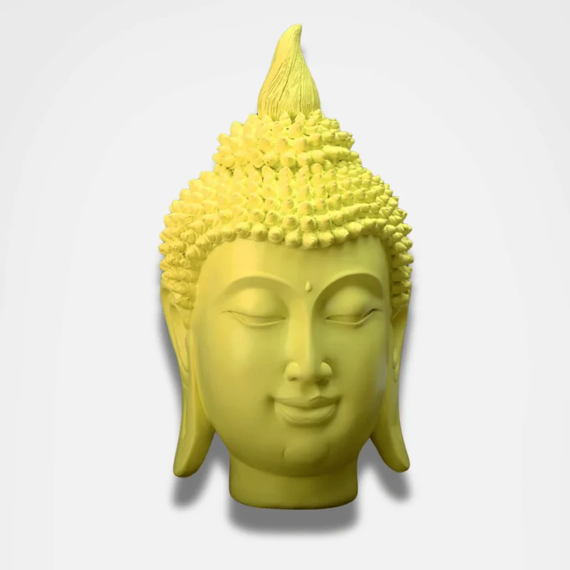 Tête de Bouddha jaune