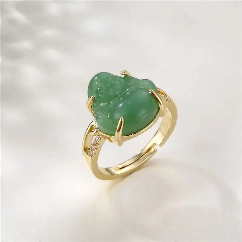 Bague Bouddha en Jade