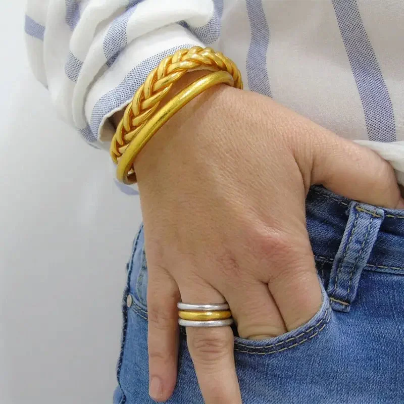 Bague Jonc Bouddhiste en Cuivre