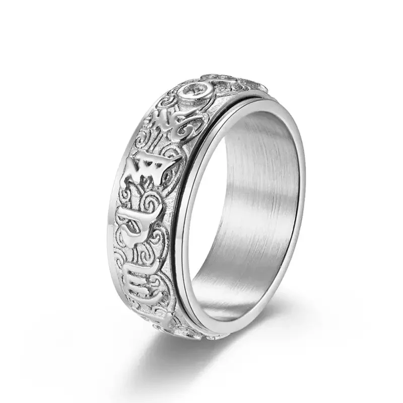 Bague Mantra Bouddhiste Argent