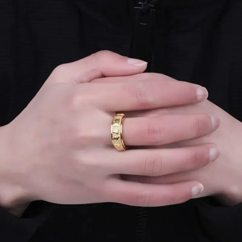 Bague Mantra Bouddhiste Or