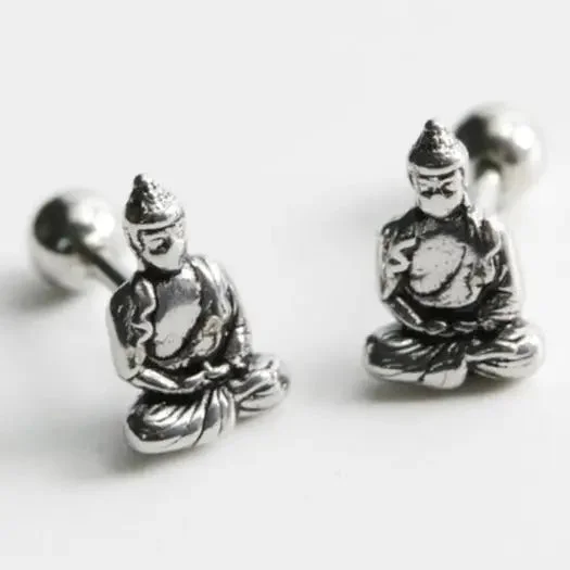 Boucle d'oreille Bouddha en or antique