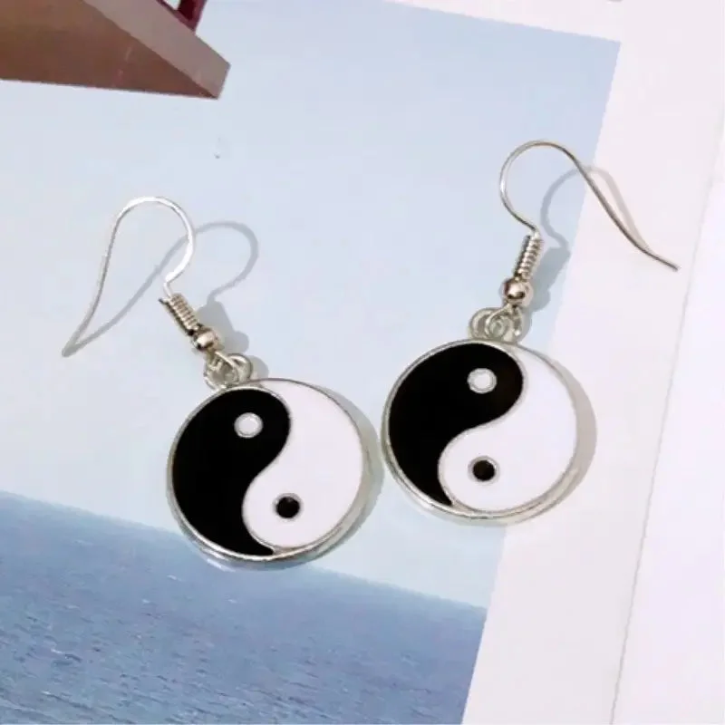 Boucle d'oreille yin yang