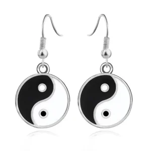 Boucle d'oreille yin yang