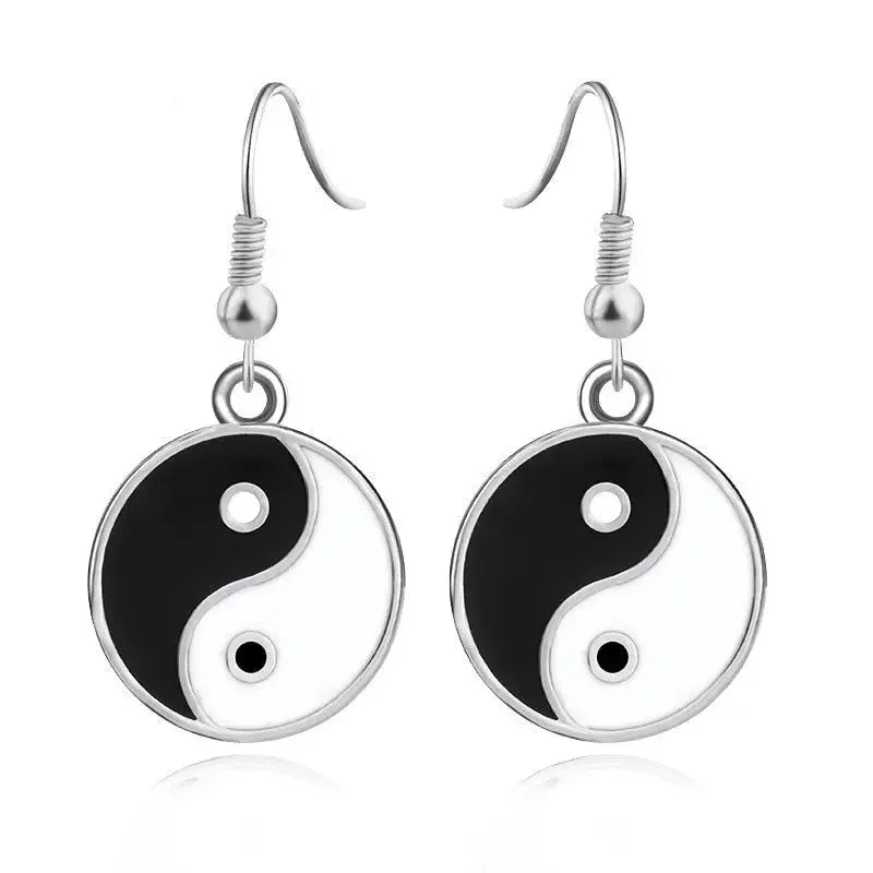 Boucle d'oreille yin yang