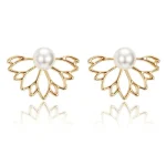 Boucles d'oreilles fleur de lotus Perle