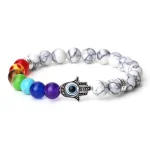 Bracelet 7 Chakra main Hamsa