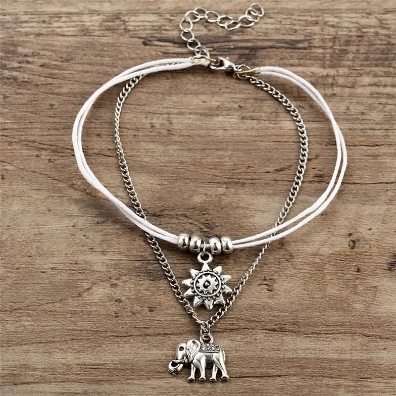 Bracelet de cheville éléphant d'Asie en situation