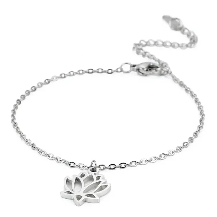 Détails du bracelet de cheville Fleur de Lotus